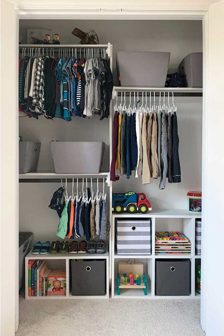 EASY DIY CUBE STORAGE TO ORGANIZE KIDS CLOSETS