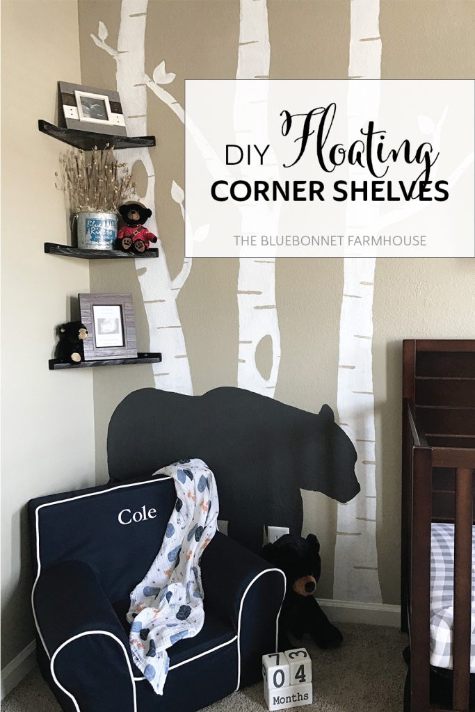 DIY floating corner shelves