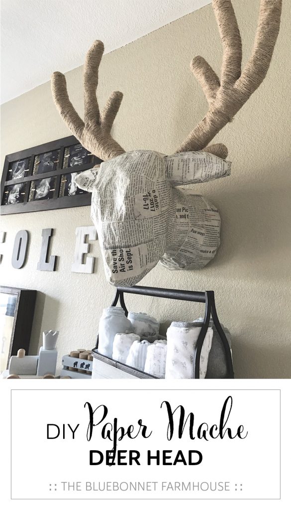 DIY paper mache deer head