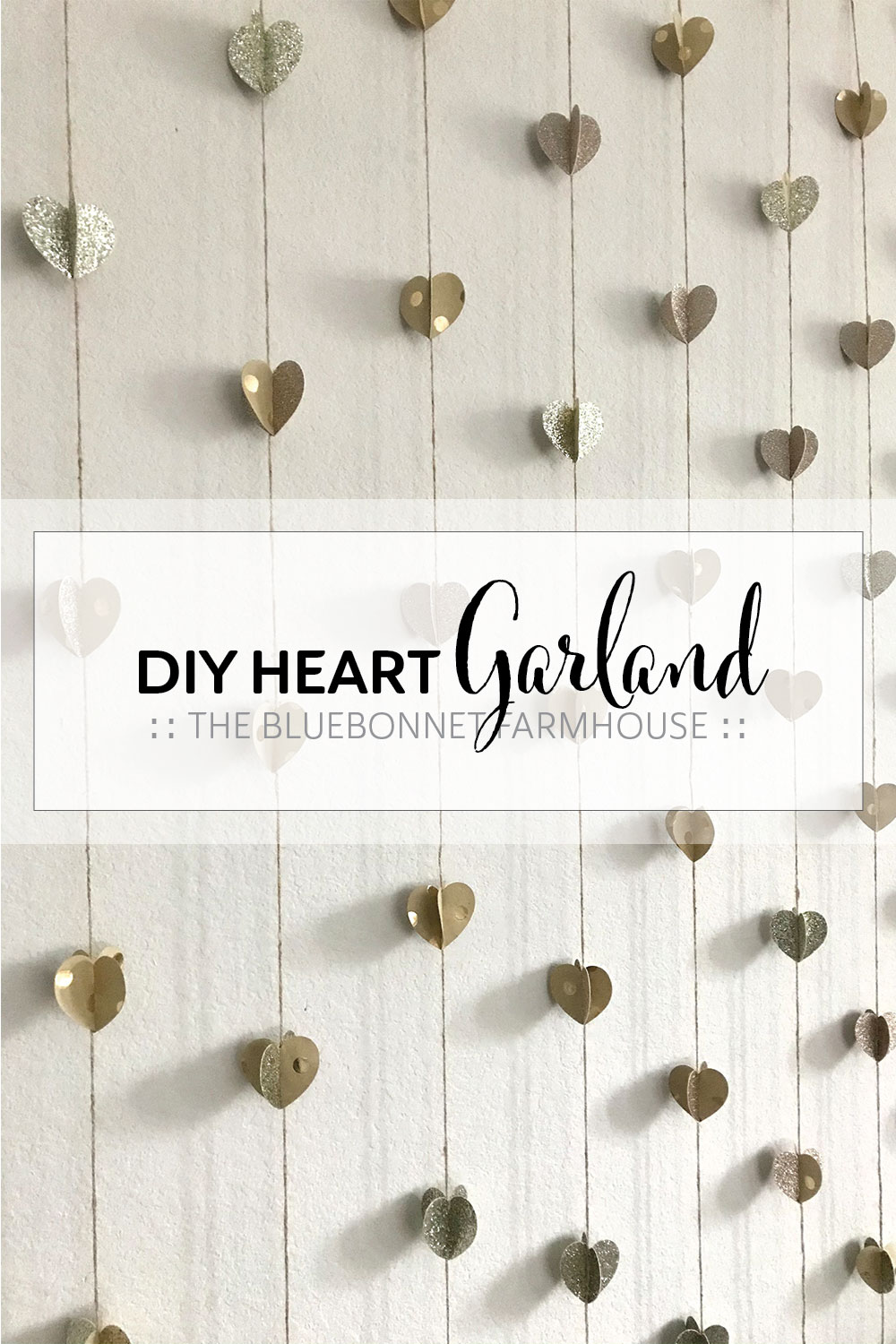 tissue paper heart garland diy